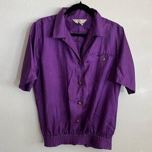 Vintage Elastic Bottom Blouse